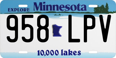 MN license plate 958LPV