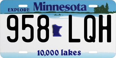 MN license plate 958LQH
