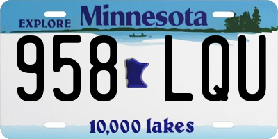 MN license plate 958LQU