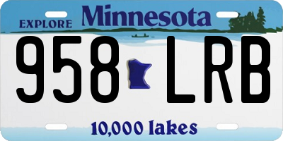 MN license plate 958LRB