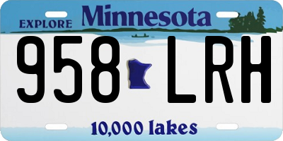 MN license plate 958LRH