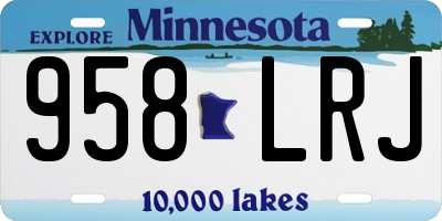 MN license plate 958LRJ