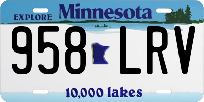 MN license plate 958LRV