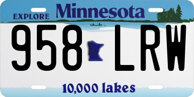 MN license plate 958LRW