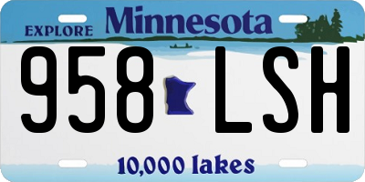 MN license plate 958LSH