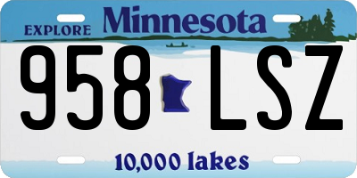 MN license plate 958LSZ
