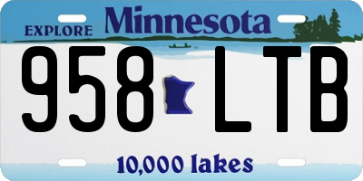 MN license plate 958LTB
