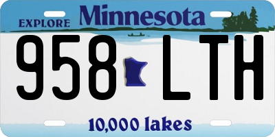 MN license plate 958LTH
