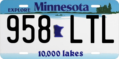 MN license plate 958LTL
