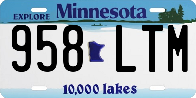 MN license plate 958LTM
