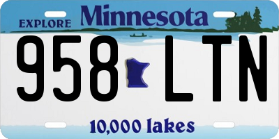 MN license plate 958LTN