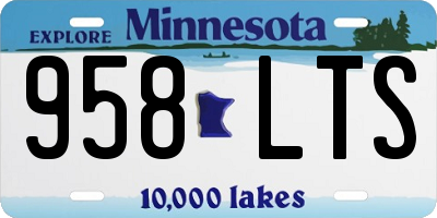 MN license plate 958LTS