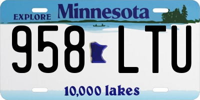 MN license plate 958LTU