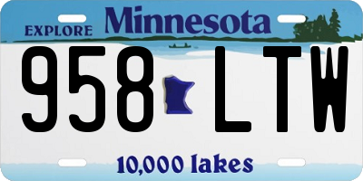 MN license plate 958LTW