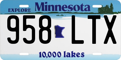 MN license plate 958LTX