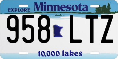 MN license plate 958LTZ