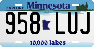 MN license plate 958LUJ