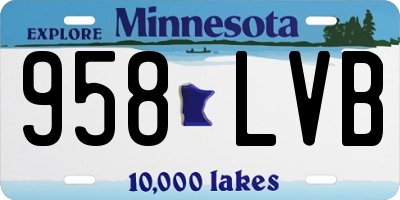 MN license plate 958LVB