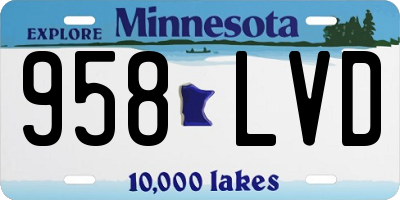 MN license plate 958LVD