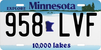 MN license plate 958LVF