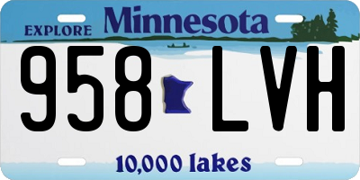 MN license plate 958LVH