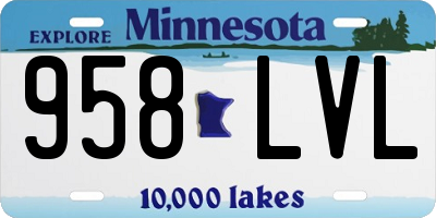 MN license plate 958LVL