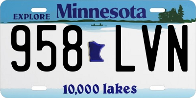 MN license plate 958LVN