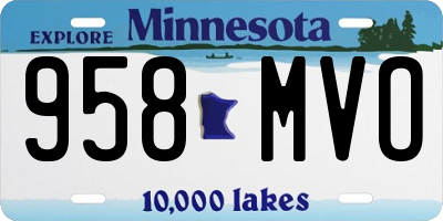 MN license plate 958MVO