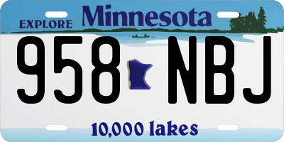 MN license plate 958NBJ