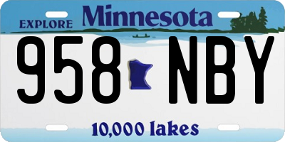 MN license plate 958NBY