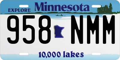MN license plate 958NMM