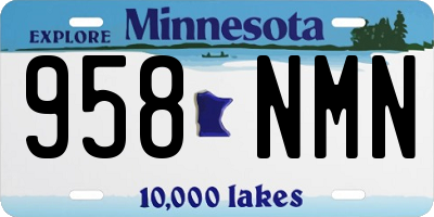 MN license plate 958NMN