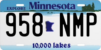MN license plate 958NMP