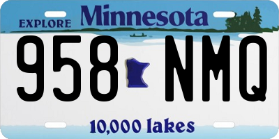 MN license plate 958NMQ