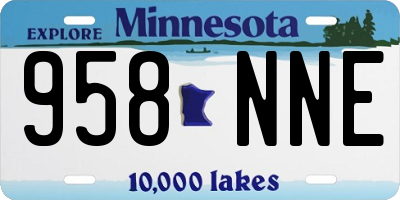 MN license plate 958NNE