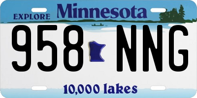 MN license plate 958NNG