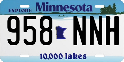 MN license plate 958NNH