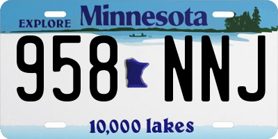 MN license plate 958NNJ