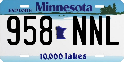 MN license plate 958NNL