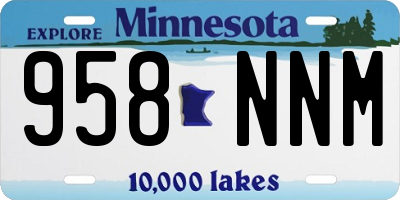 MN license plate 958NNM