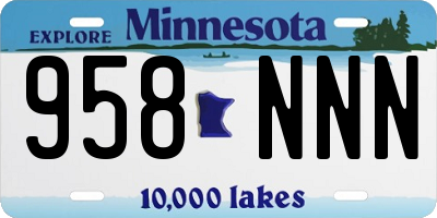 MN license plate 958NNN