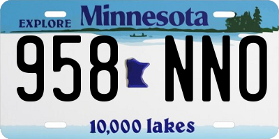 MN license plate 958NNO