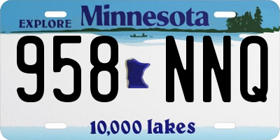 MN license plate 958NNQ