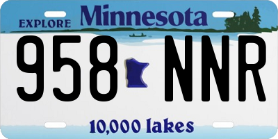MN license plate 958NNR