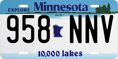 MN license plate 958NNV