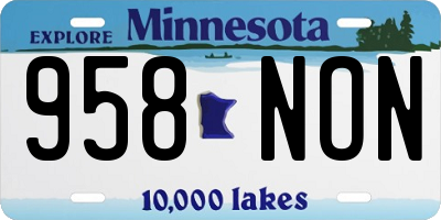 MN license plate 958NON