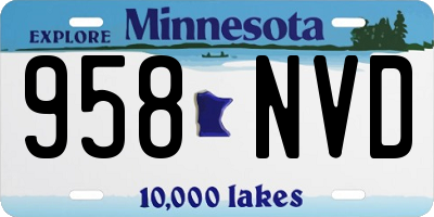MN license plate 958NVD