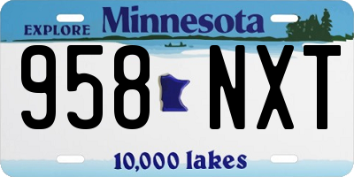 MN license plate 958NXT
