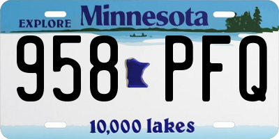 MN license plate 958PFQ