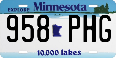 MN license plate 958PHG